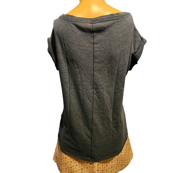 Vintage Hollister Raglan Style Scoop Neck Bralette Printed Tee - Picture 3 of 3